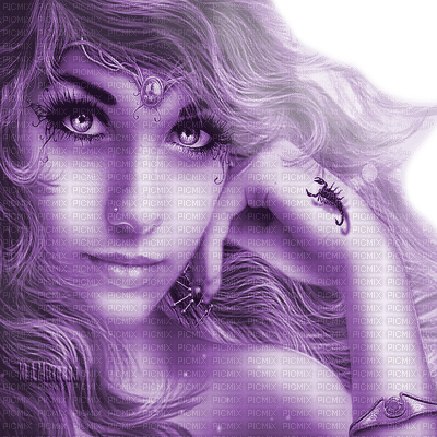 Y.A.M._Fantasy Zodiac Scorpio purple - gratis png
