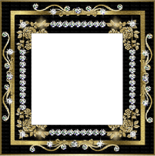 gold black diamond frame - Free PNG