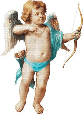 Cupid_angel_Cupidon-ange_VINTAGE_Blue DREAM 70 - PNG gratuit
