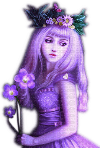 Rena purple Fairy Fantasy Fee girl - png gratis