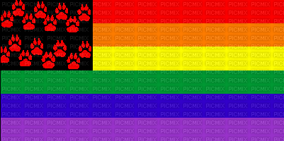 Bear pride rainbow flag animated - Gratis geanimeerde GIF