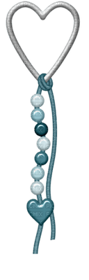 Kaz_Creations Deco Heart Hanging Dangly Things  Beads  Colours - png gratis