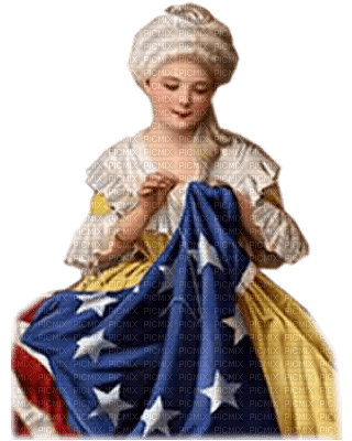 BETSY ROSS  costurera bandera americana dubravka4 - Free PNG