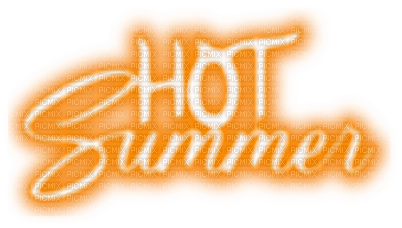 Hot Summer.Text.Orange - By KittyKatLuv65 - darmowe png