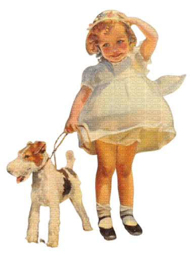 loly33 enfant chien  vintage - nemokama png