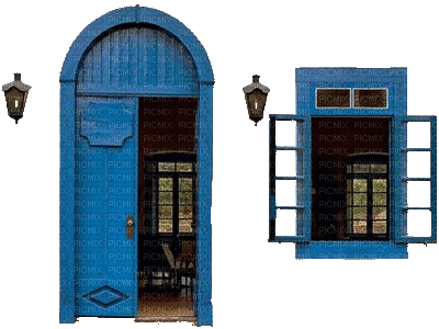 Tür mit Fenster - Безплатен анимиран GIF