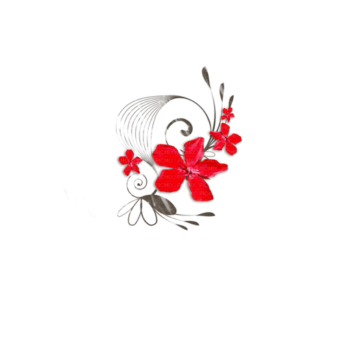Blumen rot Deko - PNG gratuit