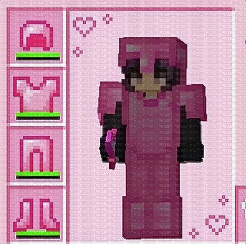 pink kawaii Minecraft - png gratis