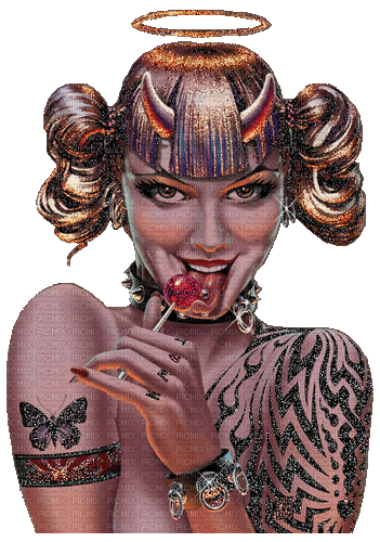 woman devil angel - Бесплатный анимированный гифка