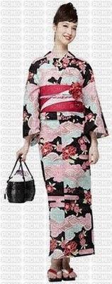 Japonaise en kimono - png grátis