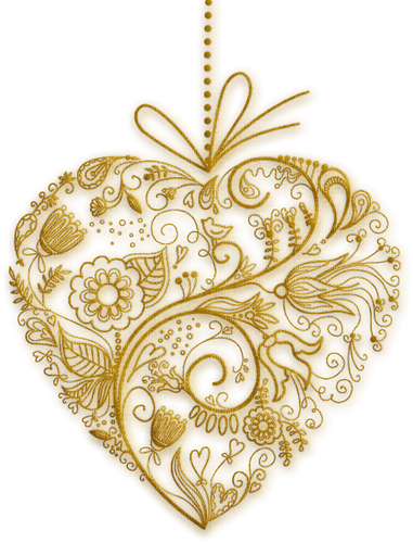 heart, gold, pendant, ornament, pendentif, coeur - 無料png