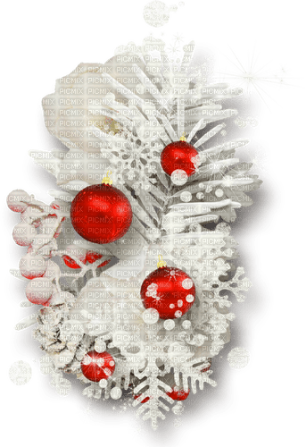 Christmas.Winter.Cluster.White.Red.Gray - Free PNG