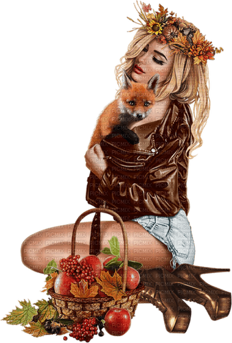 autumn woman by nataliplus - gratis png
