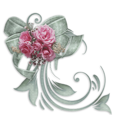Kaz_Creations Deco Flowers Ribbons Bows  Colours - png ฟรี