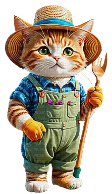 Gato jardinero - 免费PNG