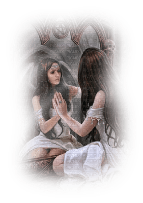 femme,gothique. miroir, Pelageya, 3D, fille - фрее пнг