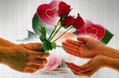 ręce i róże - 免费PNG
