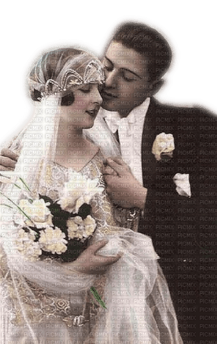 Rena Vintage Paar Wedding Hochzeit - zdarma png