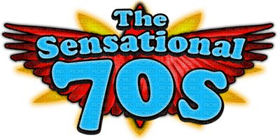 Kaz_Creations Logo The Sensational 70s - PNG gratuit