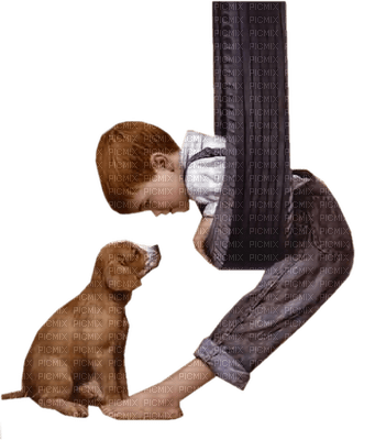Kaz_Creations Baby Enfant Child Boy Dog Pup - gratis png