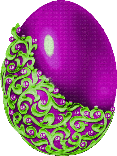 Animated.Egg.Purple.Green - KittyKatLuv65 - Nemokamas animacinis gif