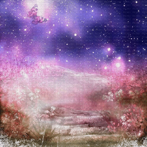 animated fantasy pink purple sky - Ilmainen animoitu GIF