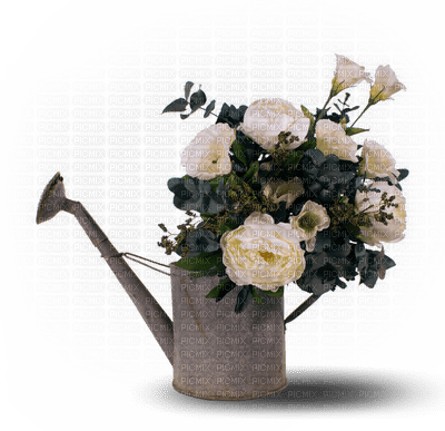 Kaz_Creations Deco Watering Can With Flowers - png ฟรี