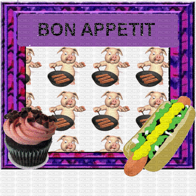 bon appétit - Gratis animeret GIF