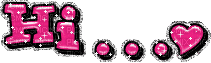 Hi ... heart pink glitter text sparkles - 無料のアニメーション GIF