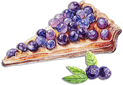 soave deco  fruit summer  blueberries cake  blue - nemokama png