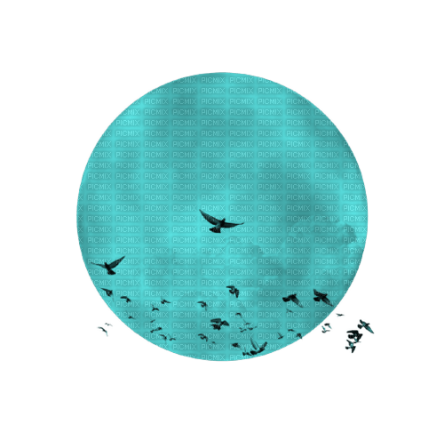 turquoise moon - Free PNG
