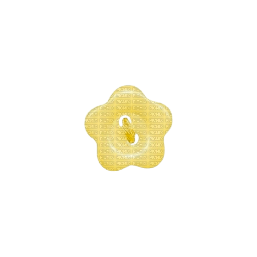 yellow flower button - besplatni png