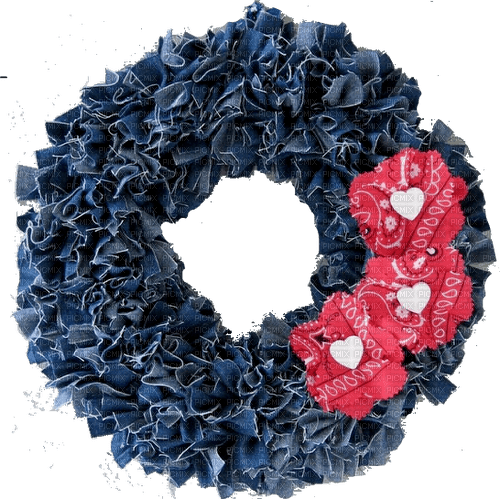 Denim Wreath - Free PNG
