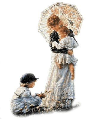 madre hijos  vintage  dubravka4 - 免费PNG