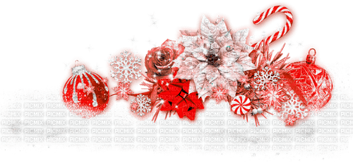 Christmas.Winter.Cluster.White.Red - 免费PNG