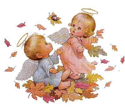 Kaz_Creations Cute Angel Children Boy Girl Friends - Бесплатни анимирани ГИФ