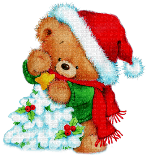 christmas bear by nataliplus - Free PNG