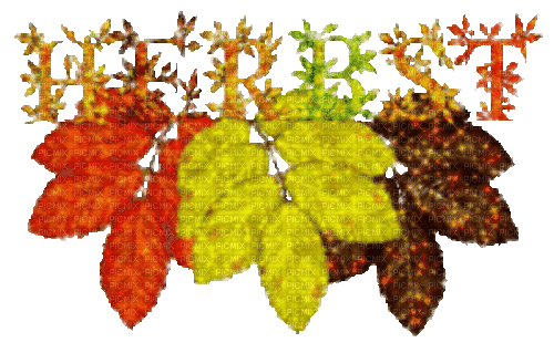 Autumn Fall Glitter Leaves - Бесплатный анимированный гифка