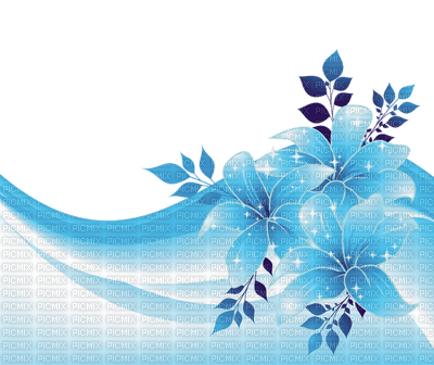 Kaz_Creations Deco Flowers Colours Blue - zdarma png