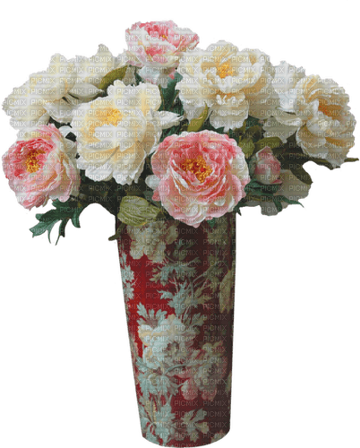 Bloemen in vaas - png gratis