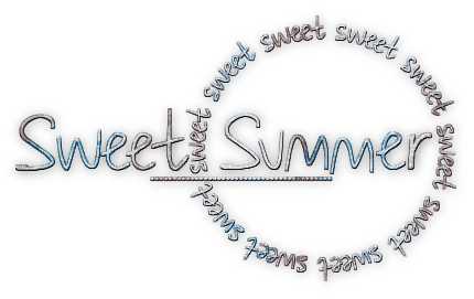 soave text summer sweet blue brown - Free PNG