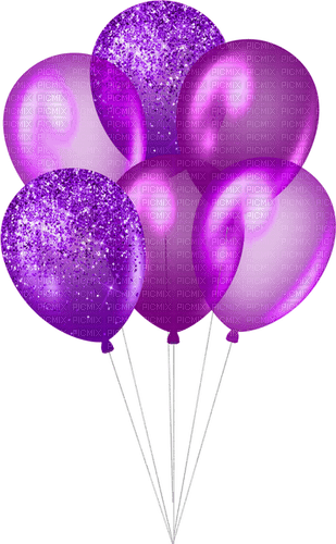 Balloons.Blue.Purple - Free PNG