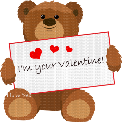 Teddy bear, Valentine's Day. Love. Leila - png grátis