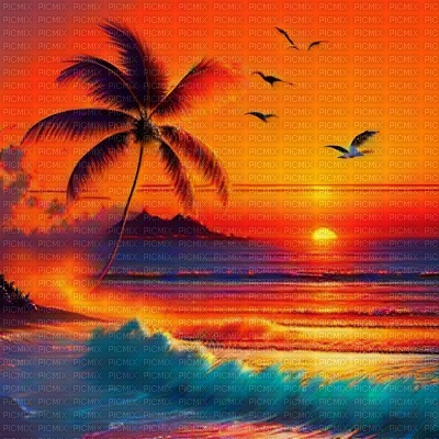 Bright Vibrant Orange Beach - zdarma png