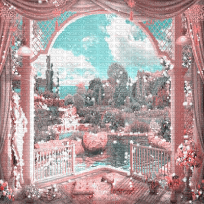 dolceluna animated spring background garden - Gratis geanimeerde GIF