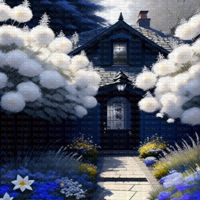 Blue House - Free PNG