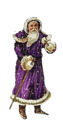 purple santa claus vintage - png grátis