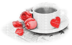 soave deco tea cup vintage flowers rose - zdarma png