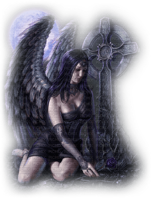Kaz_Creations Angels  Gothic Angel Woman Femme - бесплатно png