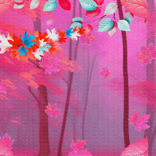 JE 1/ BG /animated.autumn.pink.idca - Бесплатный анимированный гифка